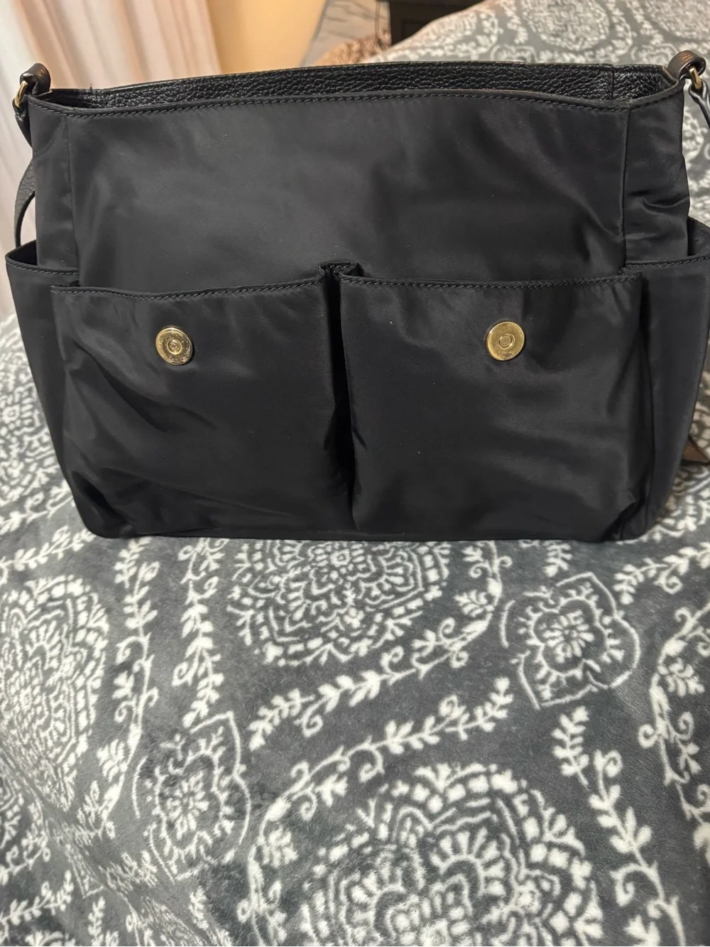Tory Burch Black Nylon Shoulder Bag